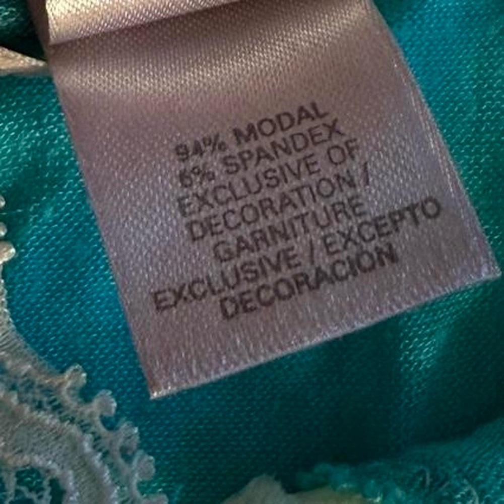 Victoria's Secret Teal Chemise with Cream Lace - Picture 7 of 7